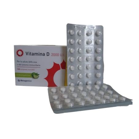 Metagenics Vitamina D 2000 U I Integratore 168 Compresse Masticabili