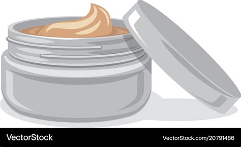 Body And Face Care Cream Jar Royalty Free Vector Image