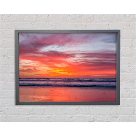 Haus Am Meer Gerahmtes Leinwandbild Sunset Ocean Wayfair De