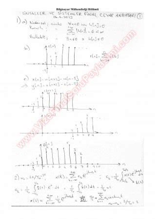 Sinyaller Ve Sistemler Final Sorular Ve Z Mleri Bahar Sayfa