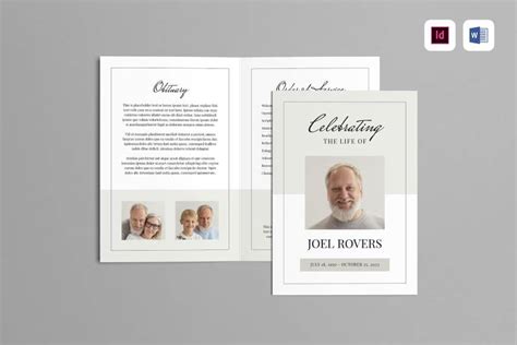 Best Funeral And Memorial Program Templates Agenda Order Of