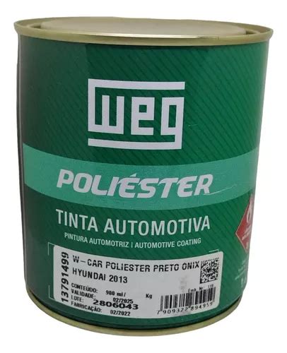 Tinta Automotiva Weg Preto Onix Eb Hyundai Ml Poli Ster