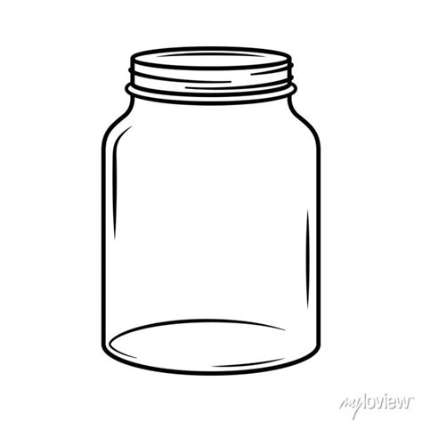 Empty Jar Clip Art Black And White