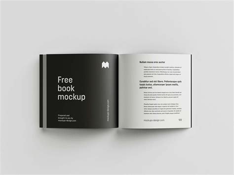 Free Square Book Mockup Psd