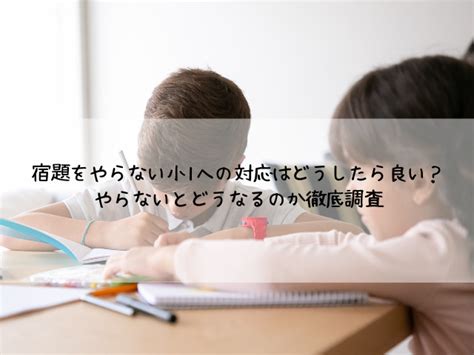 宿題をやらない小1への対応はどうしたら良い？やらないとどうなるのか徹底調査 あるあるブログ