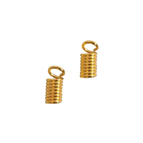 ATTACHE RESSORT DORE x 2 2MM D Embouts de finition Apprêts