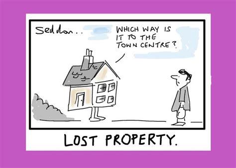 Lost Property Funny New Home Cartoon card #Ad , #AFF, #Funny, #Property ...