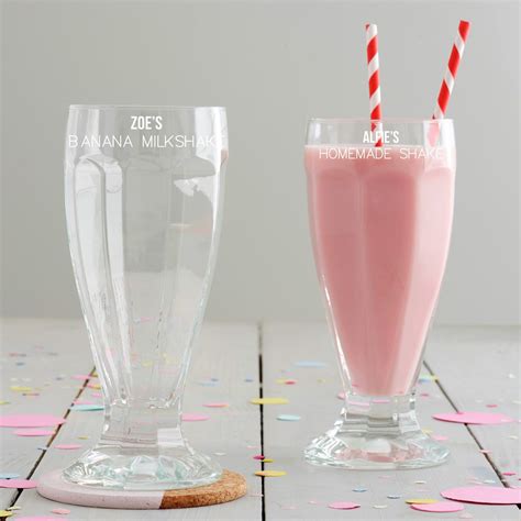 Personalised Milkshake Glass Becky Broome Becky Broome