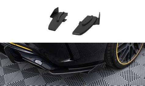 Street Pro Rear Side Splitters Flaps Mercedes Amg Cla 45 C117 Facelift Black Gloss Flaps