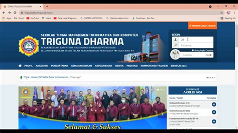 Pengujian Testing Terdahap Sistem Informasi STMIK TRIGUNA DHARMA YouTube