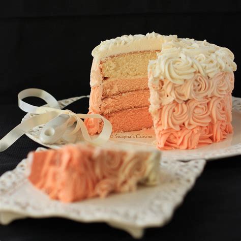 Swapnas Cuisine Ombre Rose Cake Recipe