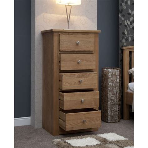 Torino Solid Oak 7 Drawer Chest Oak Furniture Uk