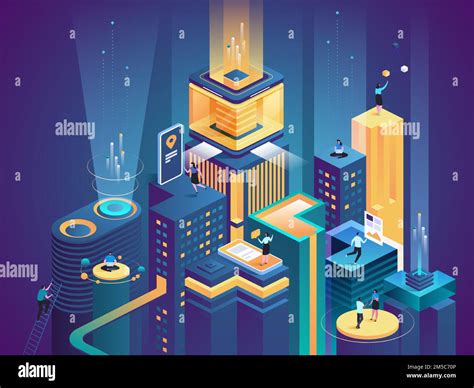 Business Platform Isometric Vector Illustration Businessmen And