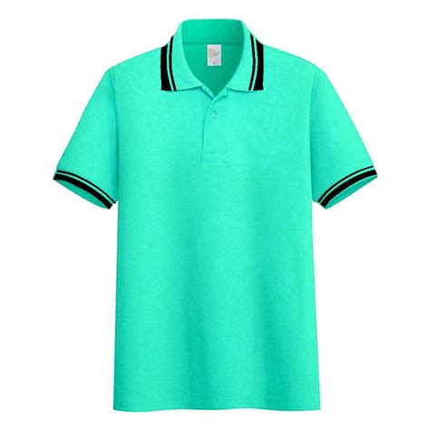 Jual Noveli Wear Kaos Polo Shirt Polos Hijau Mint Kerah Stripe Kaos