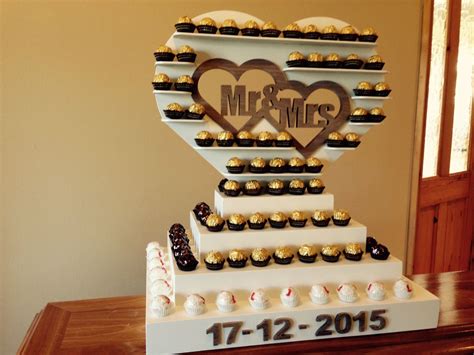 Ferrero Rocher Pyramid Sweet Stand for Mr & Mrs