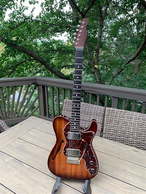 Warmoth 72 Thinline Tele 2021 Tobacco Burst With Reverb