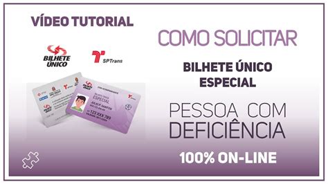 Tutorial Solicitando Bilhete Nico Especial Pcd Online Youtube