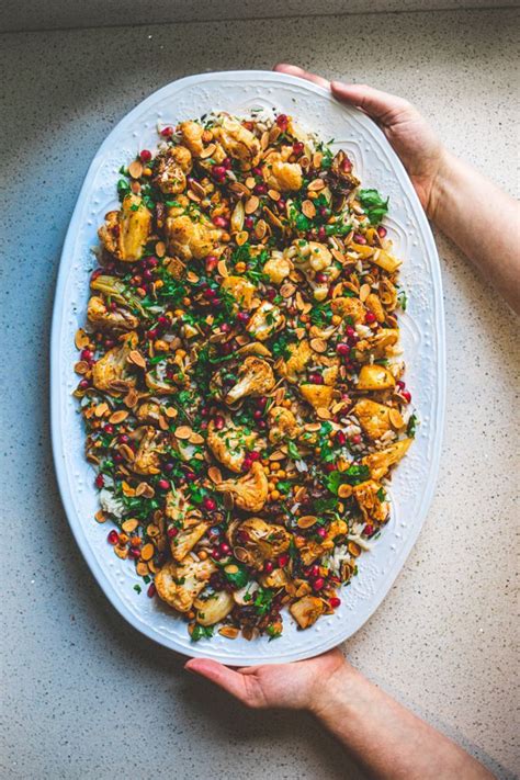 Harissa Roasted Cauliflower Salad I Georgie Eats Recipe Veggie