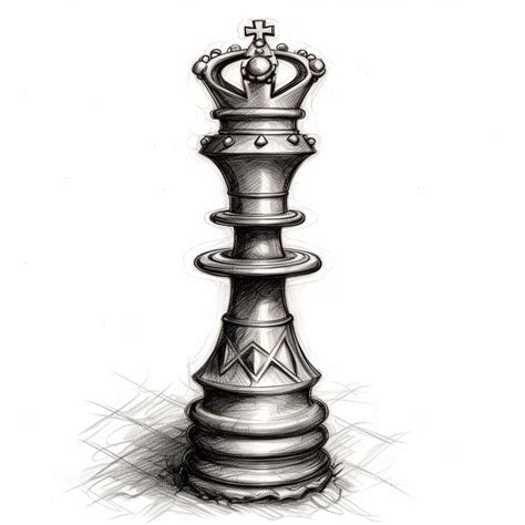 King Chess Piece Tattoo Design