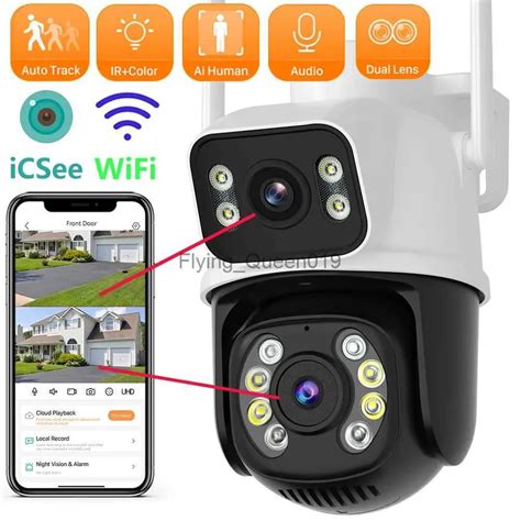 Varifocal Cctv Camera Price 8MP PTZ Camera 2.4GHZ Wifi Camera Dual Lens Dual Screen Ai Human ...