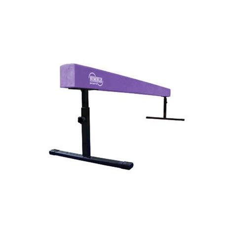 Adjustable Height Gymnastics Balance Beam Suede Covered Wood Core 8