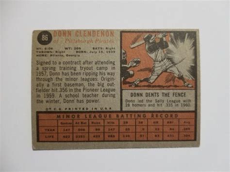 Donn Clendenon Topps Baseball Card Pittsburgh Pirates Ebay