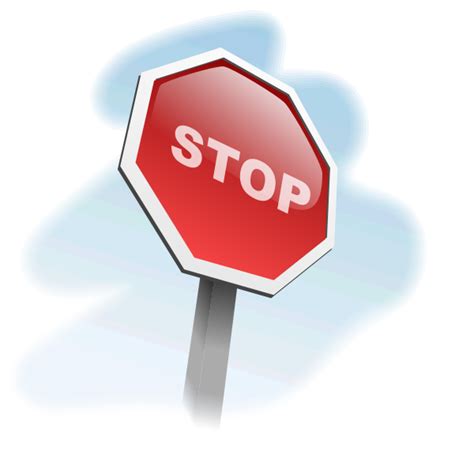 Stop Sign 3d Vector Image Free Svg