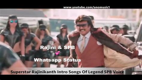 Rajini Spb💞mass Intro💖tamil Whatsapp Status Video💕tamil Love Status💘