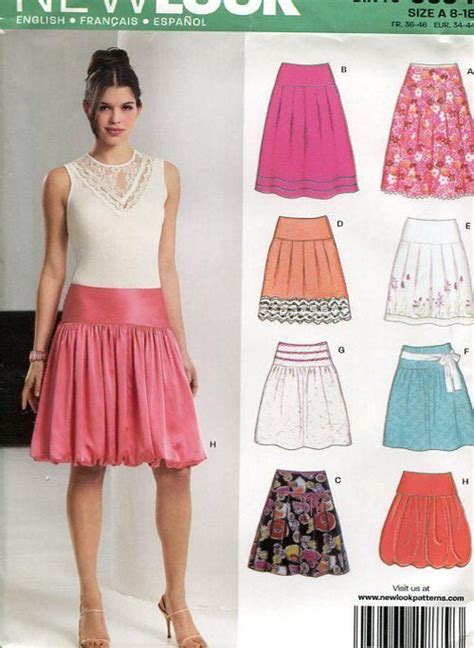 Free Us Ship New Look Sewing Pattern Drop Waist Skirt Looks Old