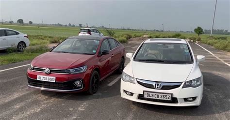 Volkswagen Virtus Gt And Honda Civic In A Classic Drag Race