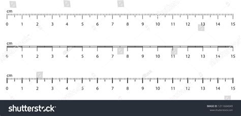 metric imperial rulers scale ruler centimeters stock vector royalty