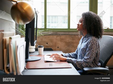 Black Woman Working Image And Photo Free Trial Bigstock