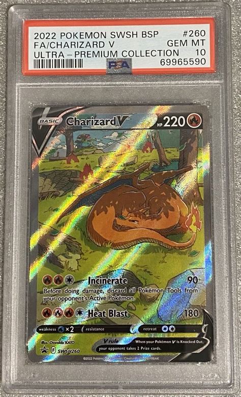 Mavin Pokemon Swsh Black Star Promo Full Art Charizard V Psa