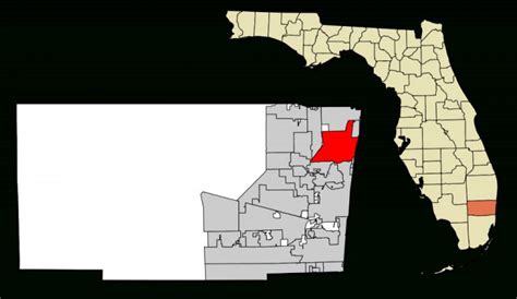 Fichier Broward County Florida Incorporated And Unincorporated Areas Pompano Florida Map