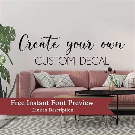 Personalized Wall Decal Design Your Own Vinyl Lettering Etsy