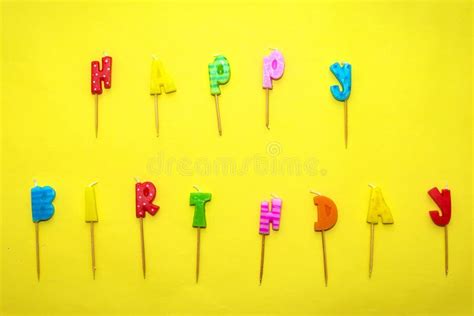 Happy Birthday Decorative Candles Stock Image - Image of decorative ...