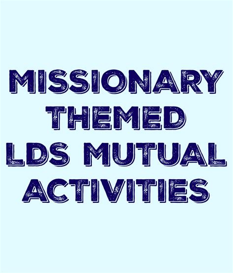 Young Women Young Men Lds Missionary Activity Artofit