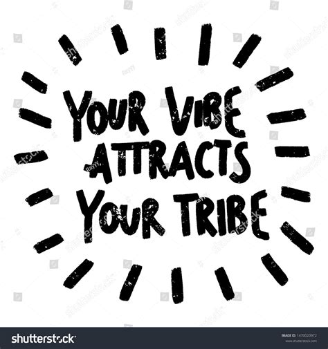Your Vibe Attracts Your Tribe Doodle Stock Vector (Royalty Free
