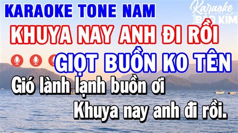 Karaoke Liên khúc TONE NAM Nhạc Sống Toàn Những Bài Hay Khuya Nay Anh