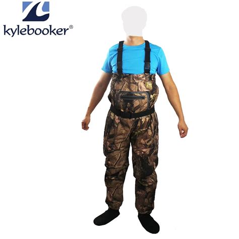 Camouflage Breathable Fly Fishing Stocking Foot Chest Waders Jumpsuits