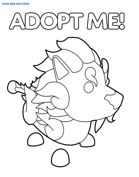 Roblox Adopt Me Coloring Pages Printable