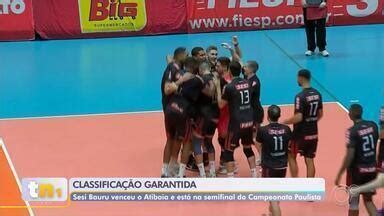 TEM Notícias 1ª Edição Bauru Marília SESI Vôlei Bauru vence Atibaia