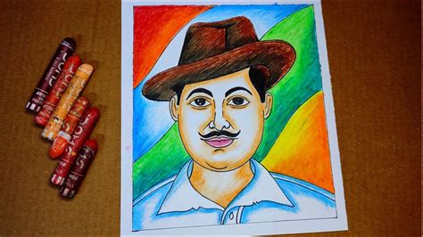 Bhagat Singh Drawing How To Draw Bhagat Singh Easy Bhagat Singh