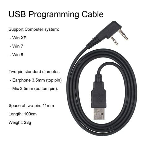 Usb Programming Cable For Baofeng Dm R Dm Dm Dm Walkie