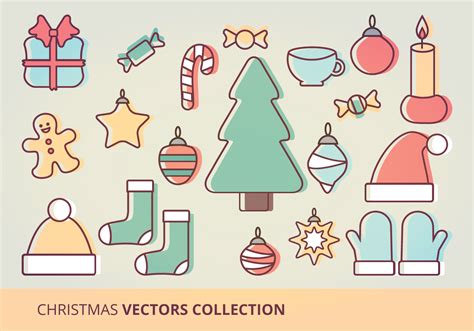 Christmas Icons Vector Set 99507 Vector Art at Vecteezy