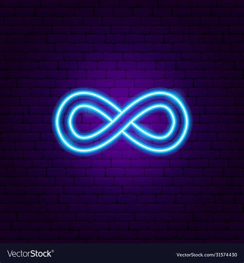 Infinity neon sign Royalty Free Vector Image - VectorStock