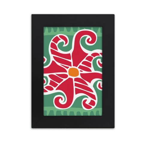 Red Sun Mexico Totems Ancient Civilization Drawing Desktop Photo Frame