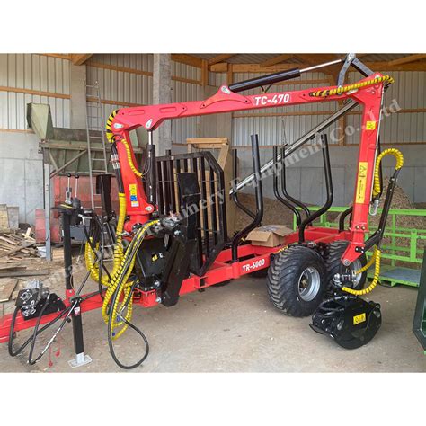 Ce Forestry Heavy Duty Atv Pull Behind Hydraulic Grapple Log Trailers