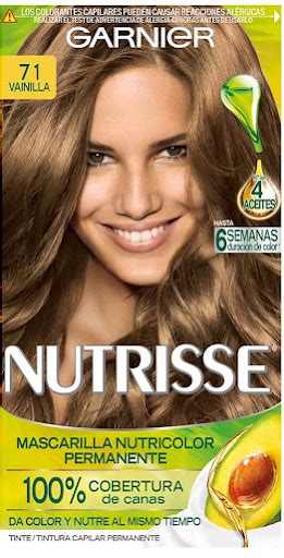 Kit Tinte Garnier Nutrisse 71 Vainilla Rubio Cenizo Kit Garnier Nutrisse