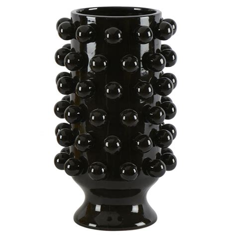 Vase C Ramique De D Coration Grappa Noire Athezza